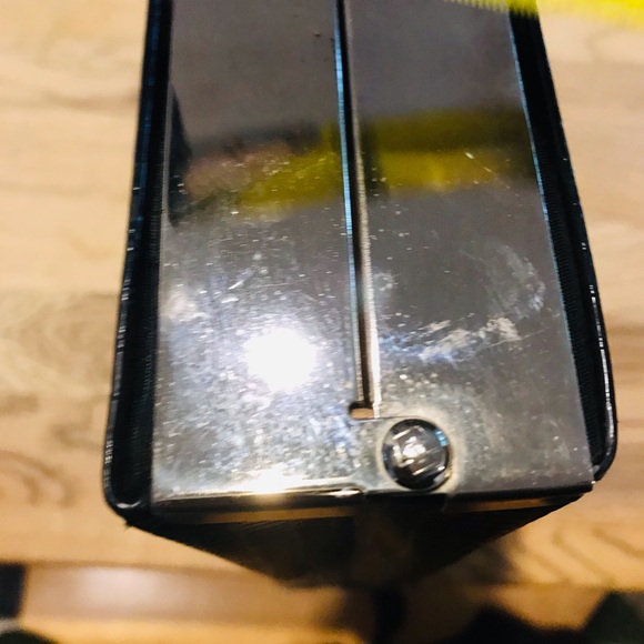 Vintage Little Black Bag with silver hardware & Shell clasp.  Made in USA - Picture 11 of 16